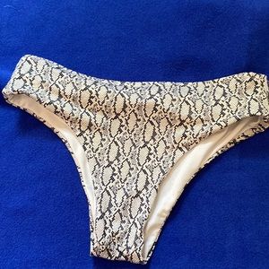 snake skin print swim bottoms